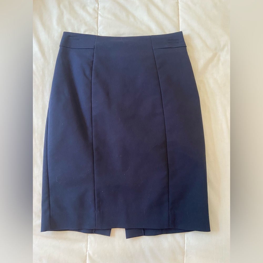 Navy blue pencil skirt,H&M